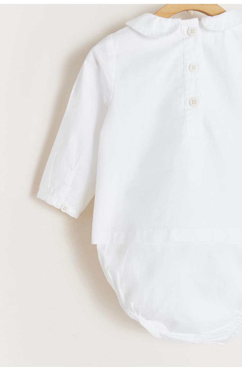 Babycottons Premium Cotton Bauti Blouse Bodysuit For Infant, Alternate, color, White