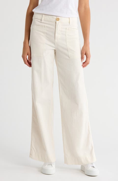 Patch Pocket Wide Leg Pants