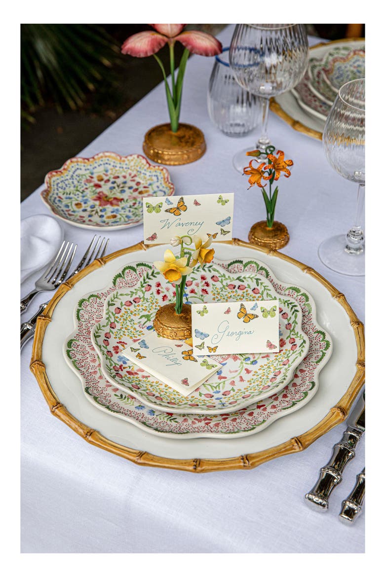 Meadow Walk Iris Place Card Holder, Alternate, color, YELLOW