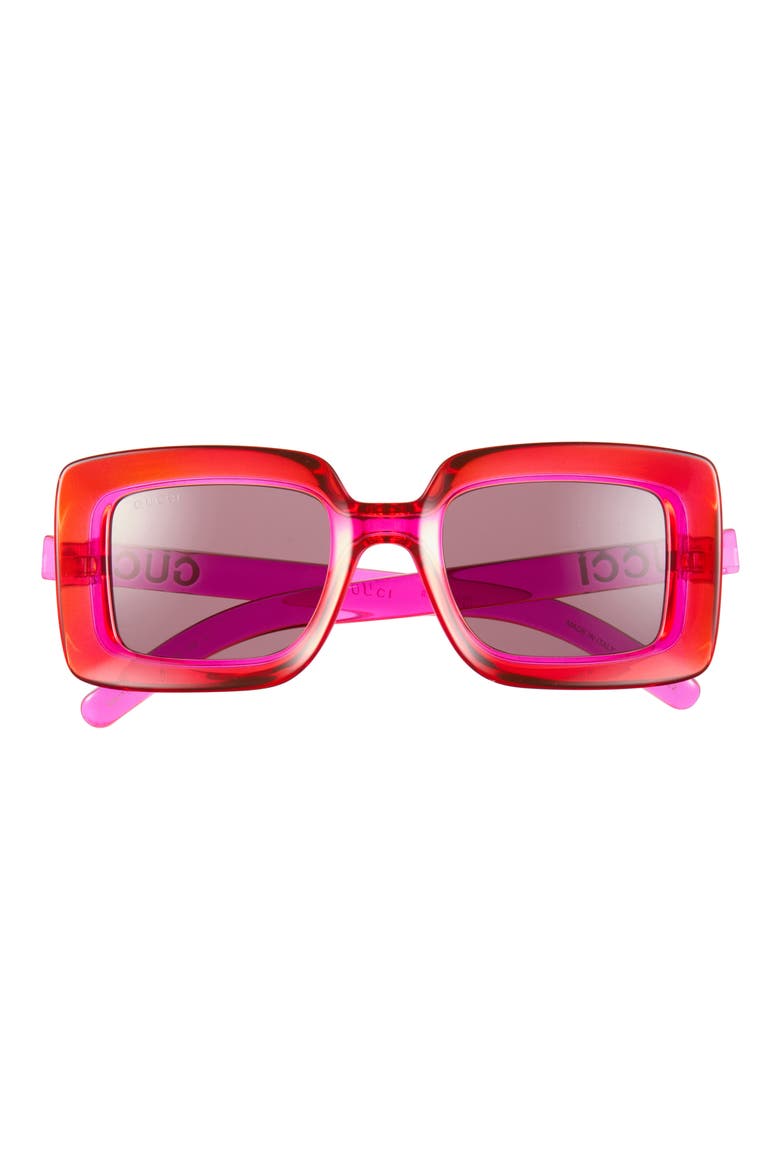 Square Sunglasses, Main, color, FUCHSIA FUCHSIA BROWN