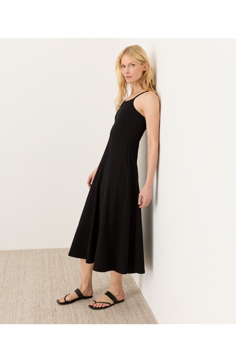 Pact Fit & Flare Midi Dress Made With Organic Cotton, Alternate, color, Black
