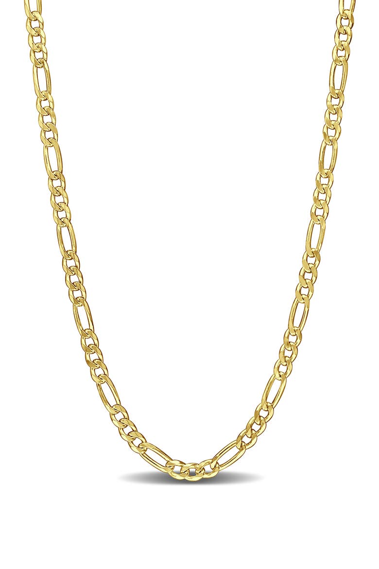 3.8mm Figaro Chain Necklace, Main, color, YELLOW GOLD