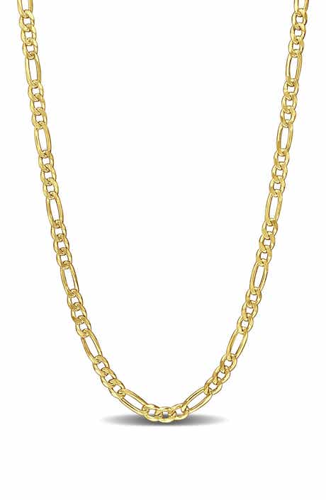 DELMAR 3.8mm Figaro Chain Necklace