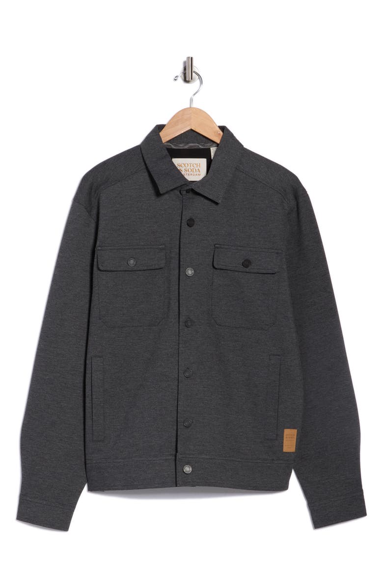 Scotch & Soda Canvas Trucker Jacket, Alternate, color, Anthracite