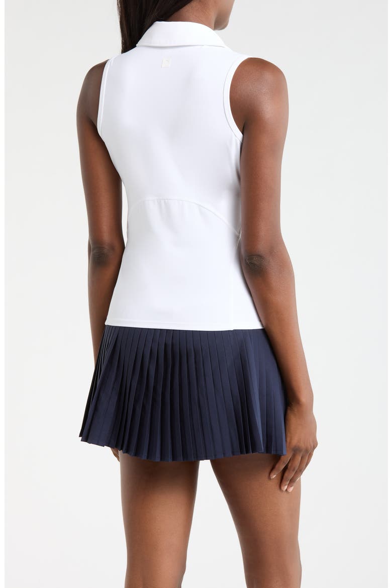 Cloud Club Sleeveless Polo Top, Alternate, color, BRILLIANT WHITE