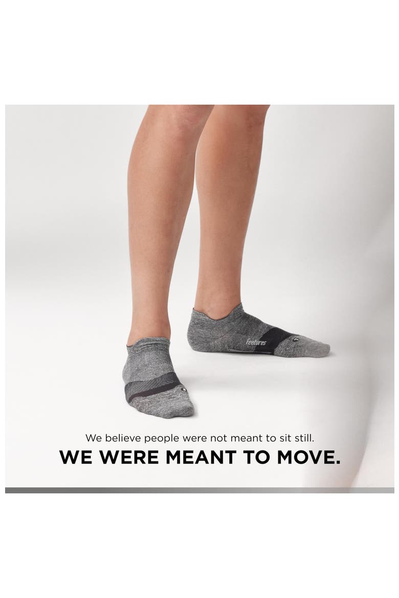 Elite Light Cushion No Show Tab Athletic Ankle Socks  Sport Sock with Targeted Compression, Alternate, color, Stone Grey