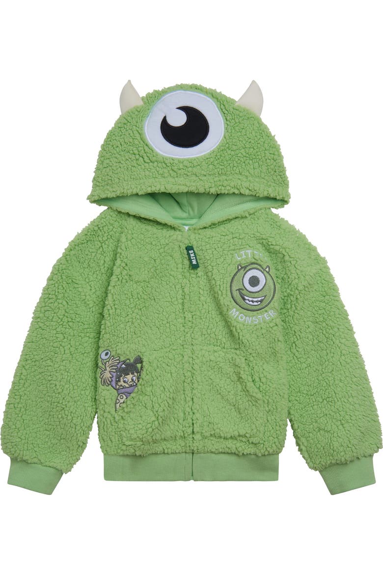 Monsters Inc. Fleece Zip-Up Hoodie, Main, color, Mike Lime Green