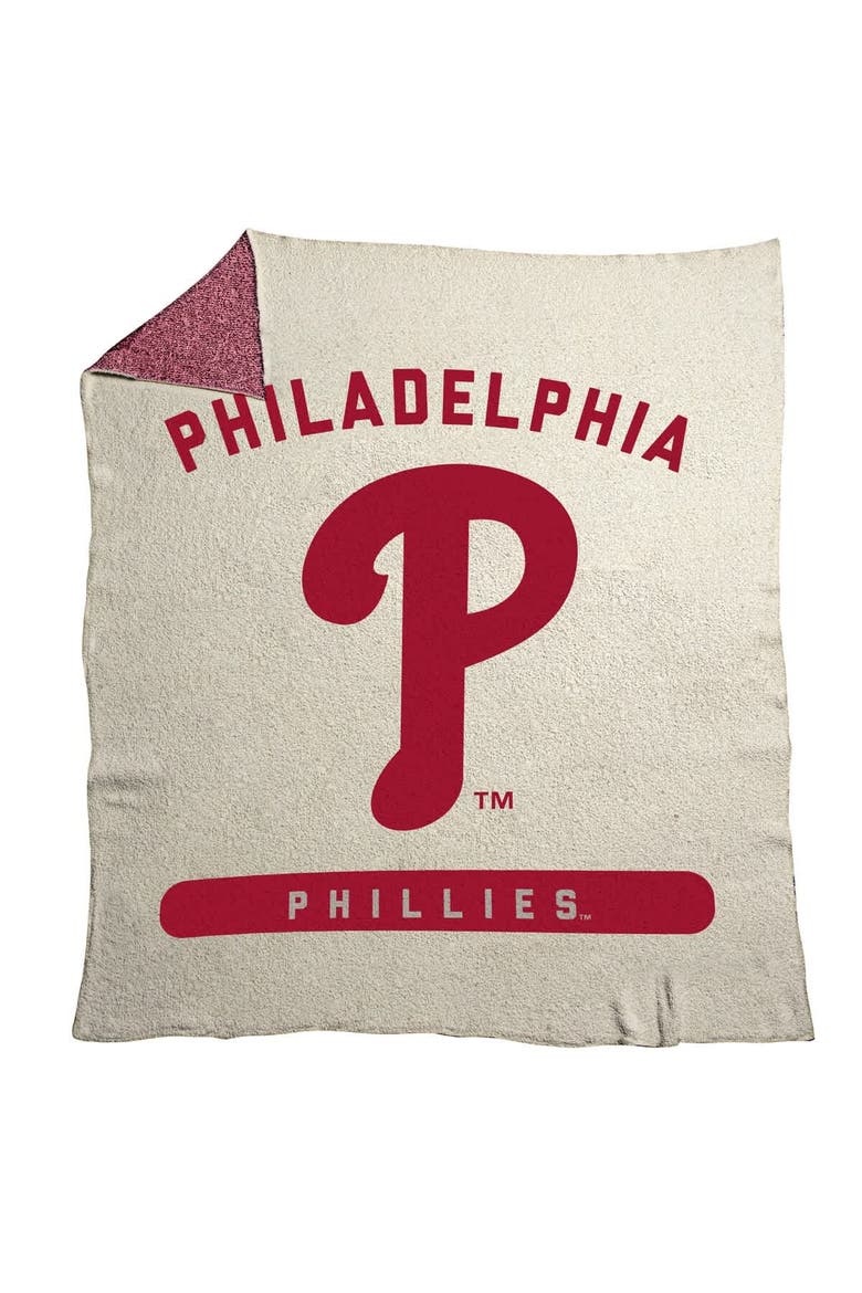 Philadelphia Phillies 50" x 60" Luxe Dreams Throw Blanket, Main, color, Oatmeal