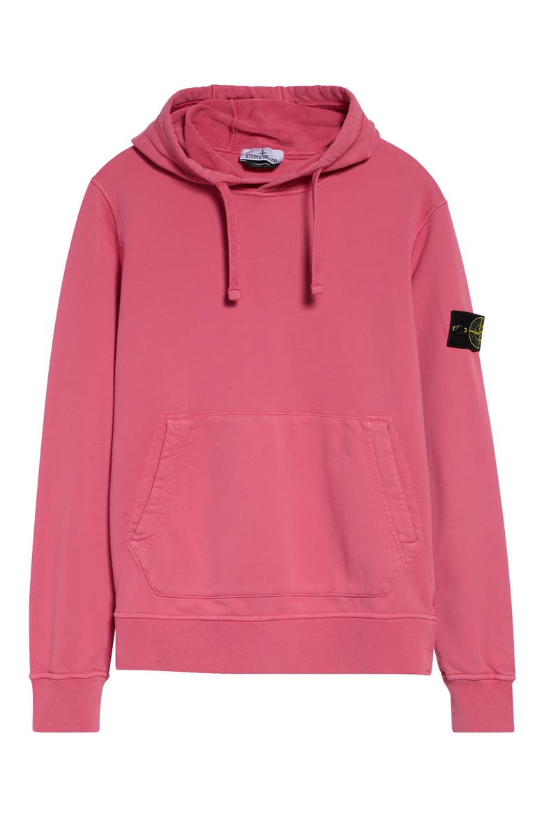 Logo Patch Cotton Hoodie, Alternate, color, V0089 GERANIUM