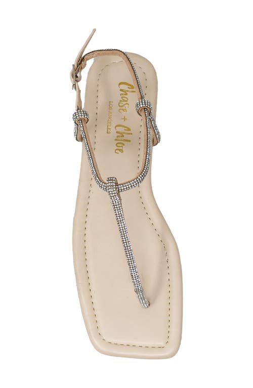 Chase & Chloe Chase And Chloe Rhinestone T-strap Sandal