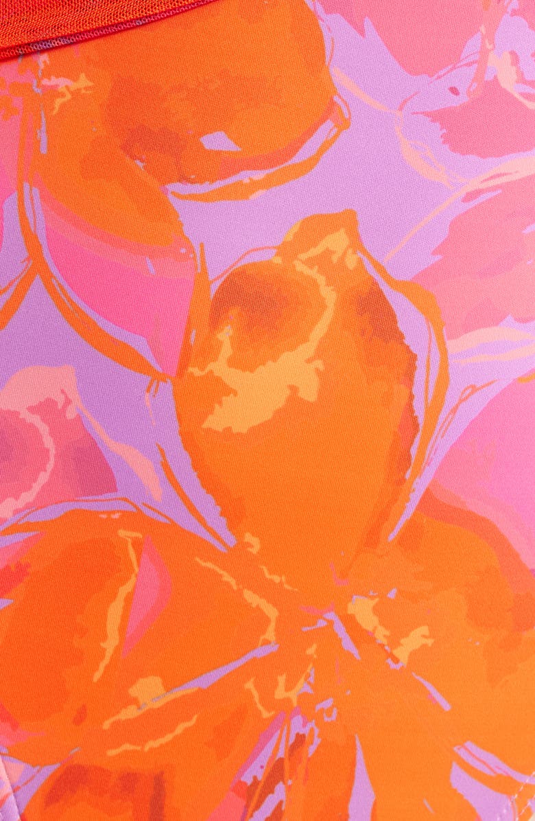 Hutch Floral Twist Front One-Shoulder One-Piece Swimsuit, Alternate, color, Watercolor Gardenia