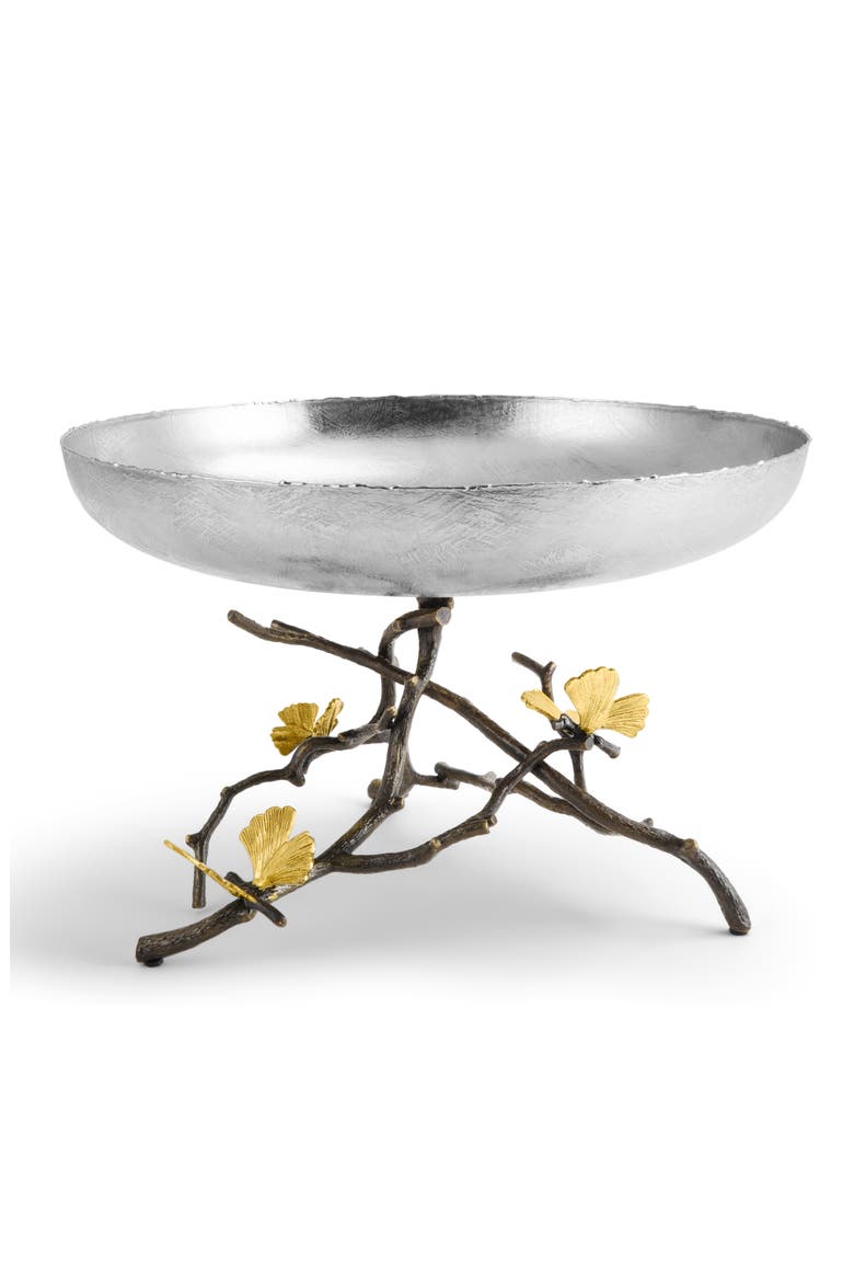 Butterfly Ginkgo Fruit Bowl, Main, color, SILVER/ GOLD/ BRASS
