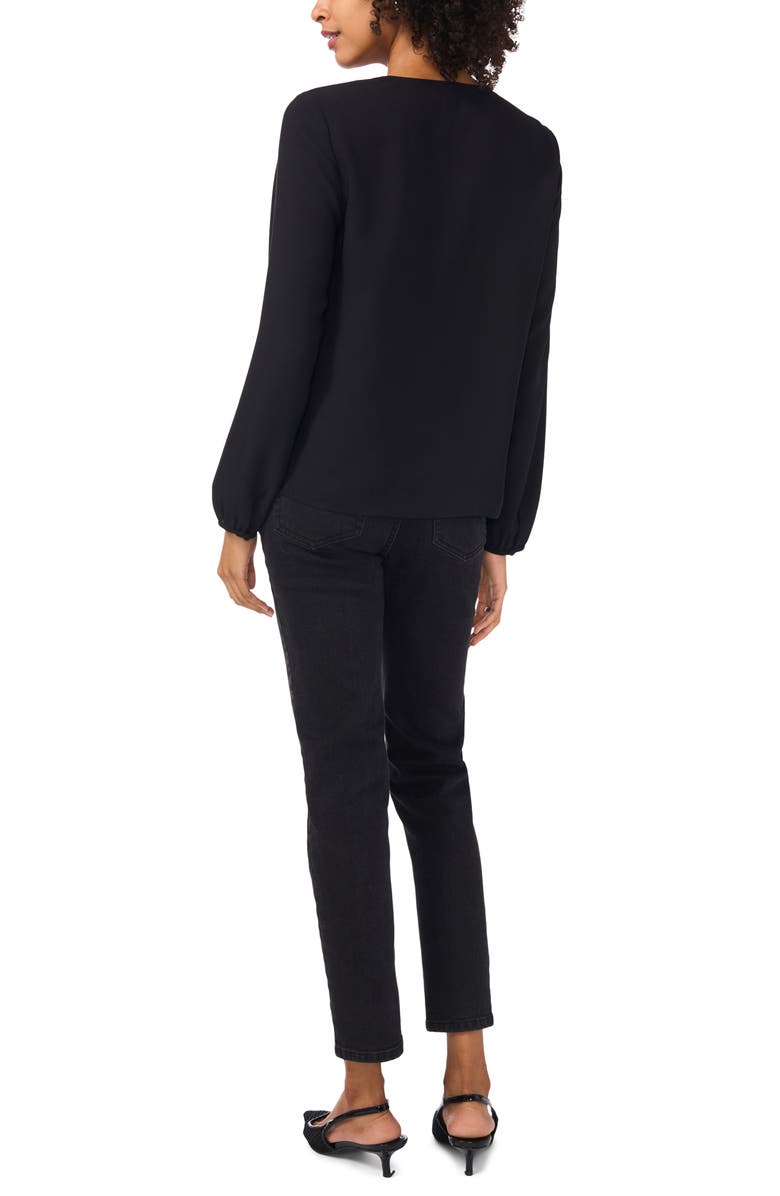 Vince Camuto Rhinestone V-Neck Top, Alternate, color, 