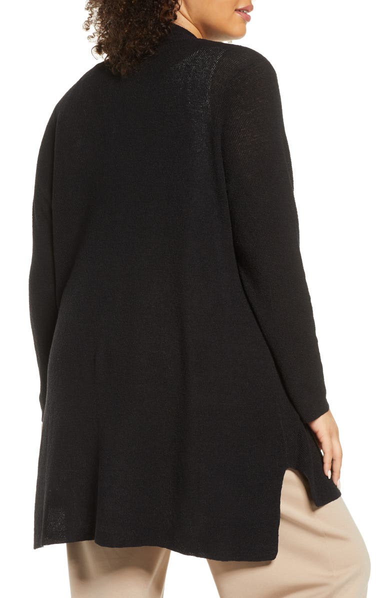 Eileen Fisher Organic Linen Blend Long Cardigan, Alternate, color,