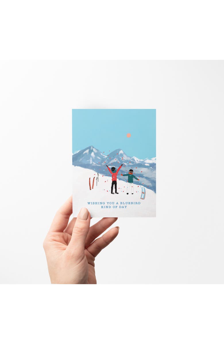 Ramus & Co Holiday Winter Card Pack (3ct, Assorted) Bluebird Day, Guy Skier, Girl Skier, Alternate, color, Multi-Pack