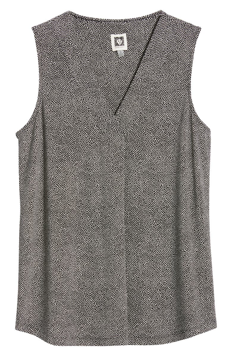 Anne Klein Polka Dot Pleat Neck Shell, Alternate, color,