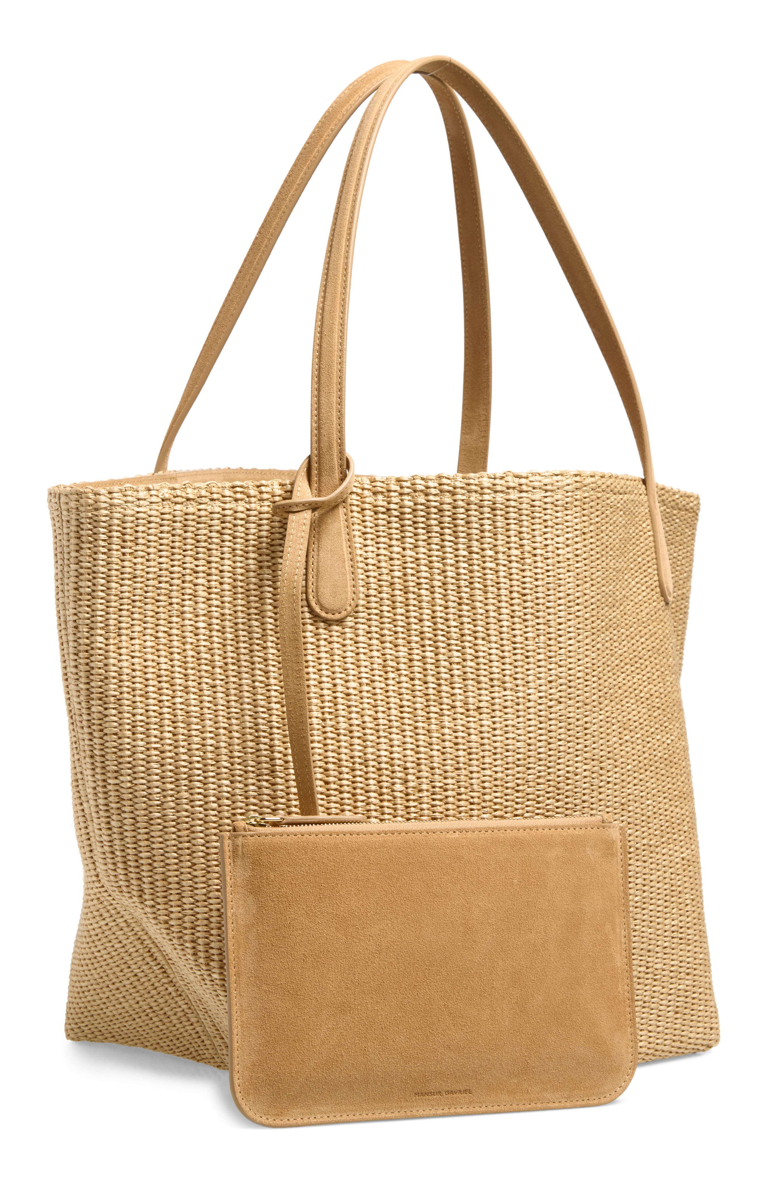 Everyday Soft Raffia Tote, Alternate, color, NATURAL