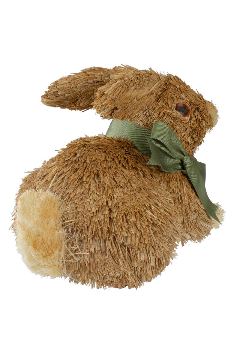 Northlight Sisal Easter Bunny Figure with Ribbon Bow Decoration - 8", Alternate, color, 