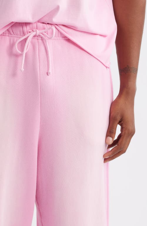 Elwood Core Organic Cotton Brushed Terry Sweatpants In Pink