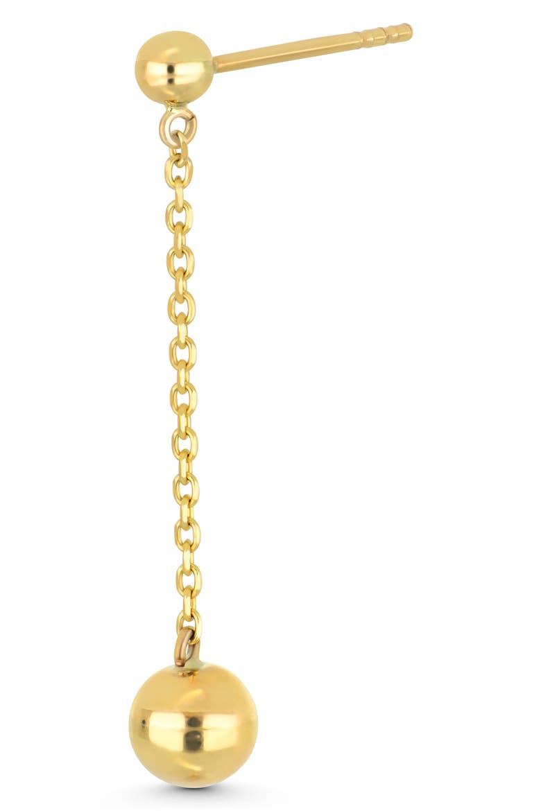 14k Gold Ball Drop Earrings, Alternate, color, 14K YELLOW GOLD