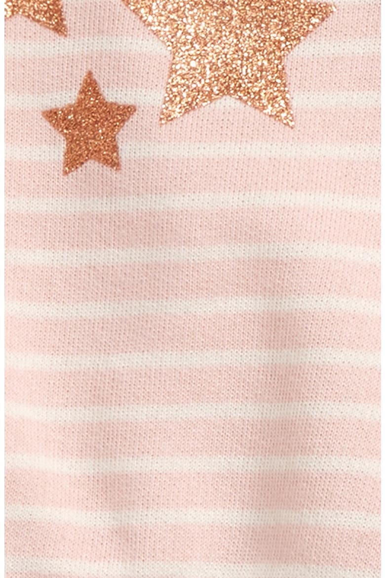Ruffle Sleeve Top & Pants Set, Alternate, color, PINK ENGLISH STRIPE STARS