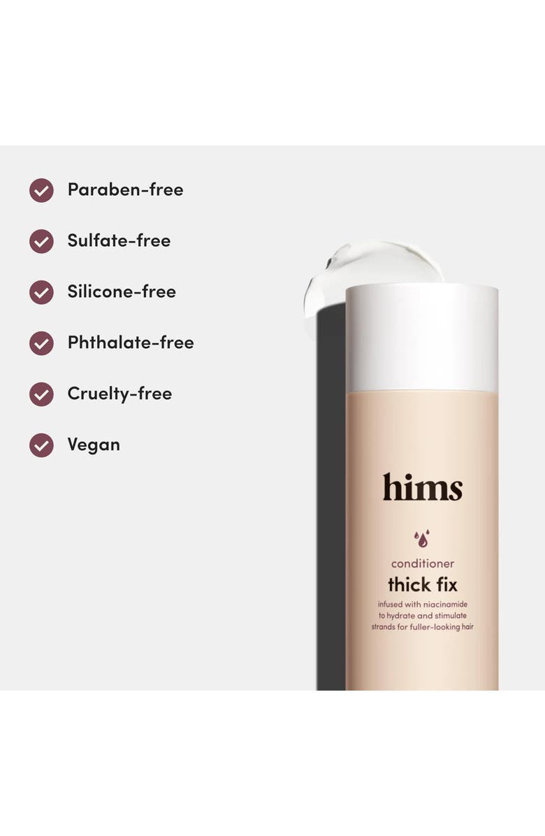 HIMS & HERS Thick Fix Conditioner Nourishing, Strengthening, Niacinamide Enriched Formula, Alternate, color, Beige
