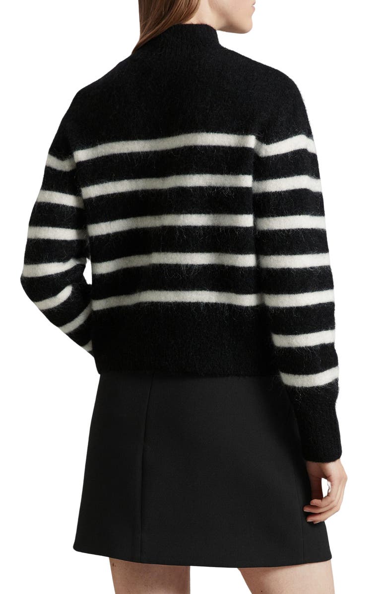 & Other Stories Stripe Mock Neck Sweater, Alternate, color, 