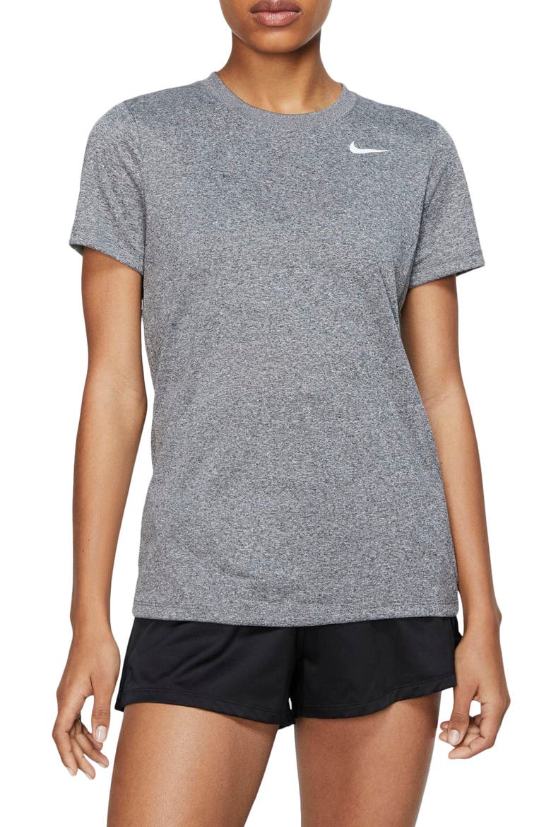 Dry Legend Training Tee, Main, color, BLACK/ HEATHER