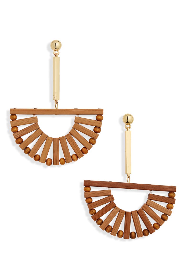 Ark Earrings (Nordstrom Exclusive), Main, color, TAN NATURAL