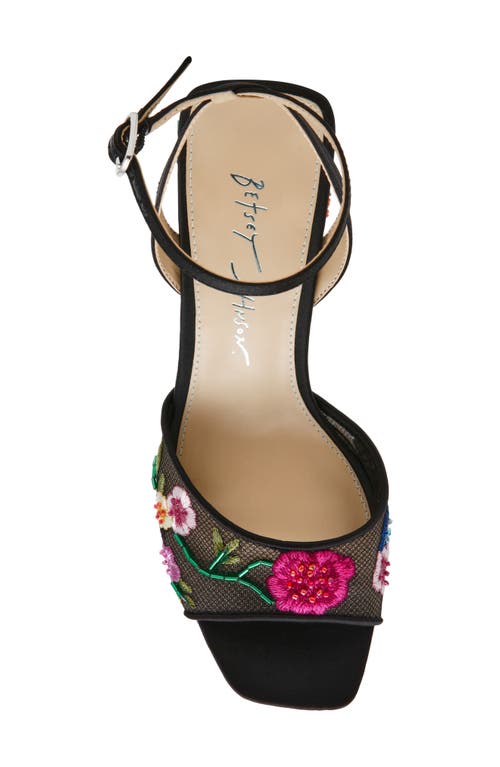 Betsey Johnson Kenni Ankle Strap Platform Sandal In Multi