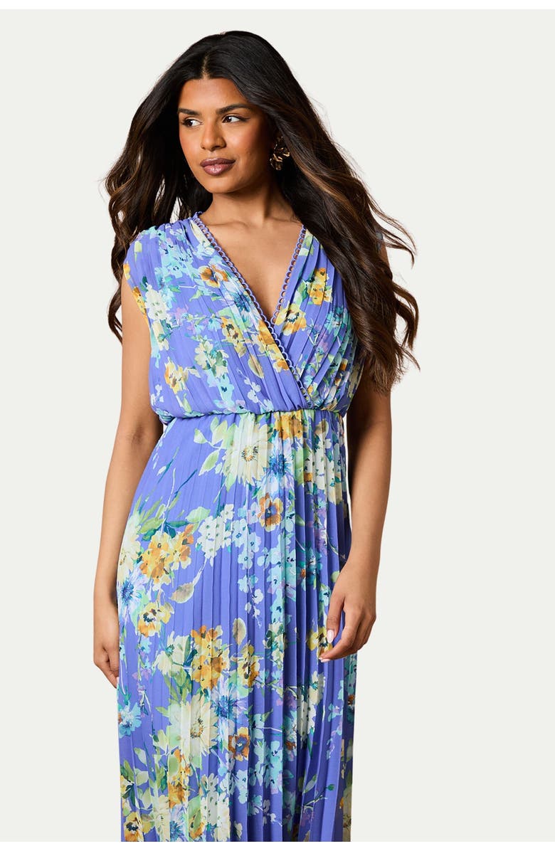 Oasis Petite Occasion Wrap Maxi Dress, Alternate, color, Blue