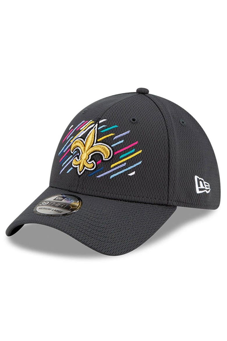 Men's New Era Charcoal New Orleans Saints 2021 NFL Crucial Catch 39THIRTY Flex Hat, Main, color, Charcoal