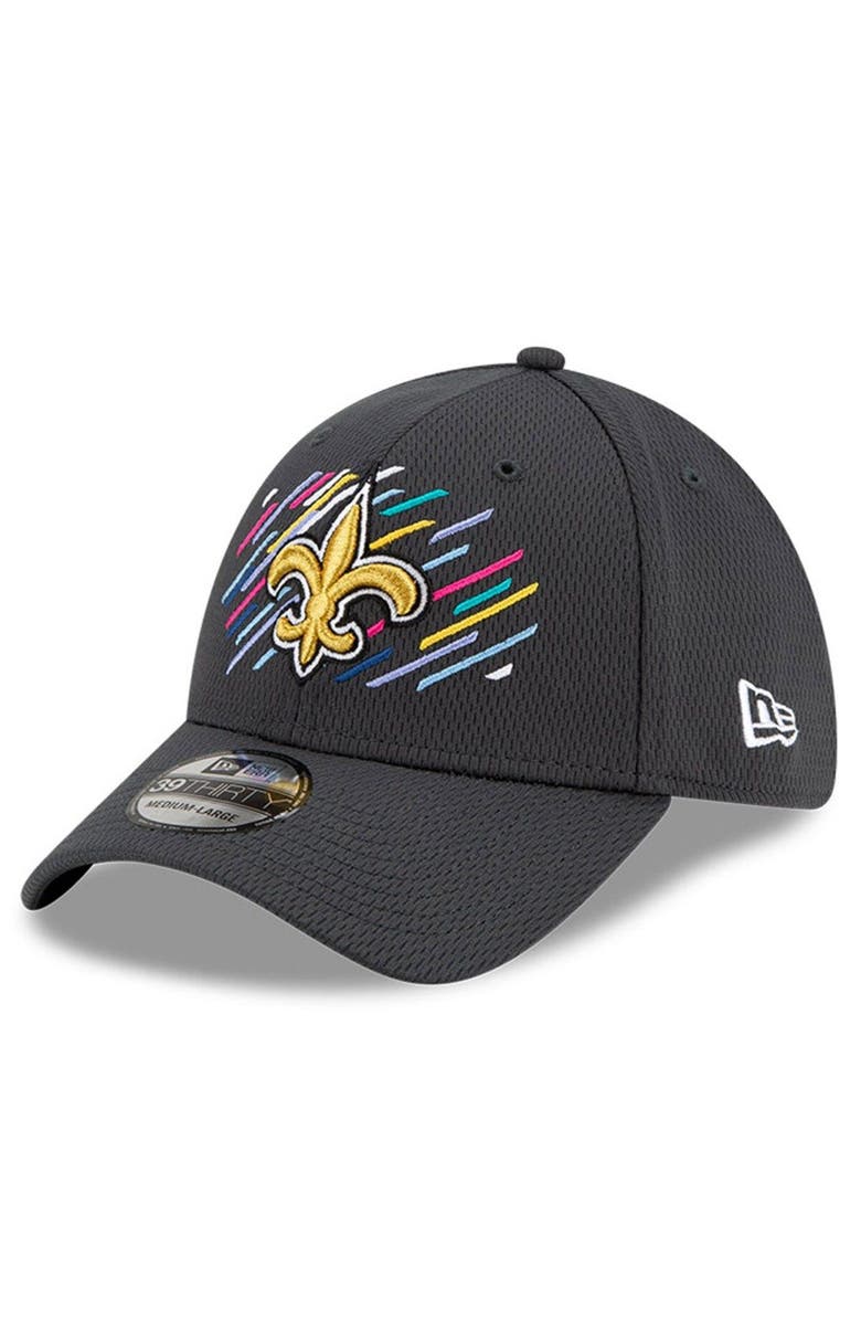 New Era Men's New Era Charcoal New Orleans Saints 2021 NFL Crucial Catch 39THIRTY Flex Hat, Main, color, 