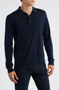 Vince Long Sleeve Merino Wool Polo
