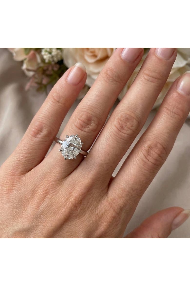 Certified 1 1/2Ct Lotus Solitaire Diamond Engagement Ring 14k Gold Lab Grown, Alternate, color, 14k Yellow Gold