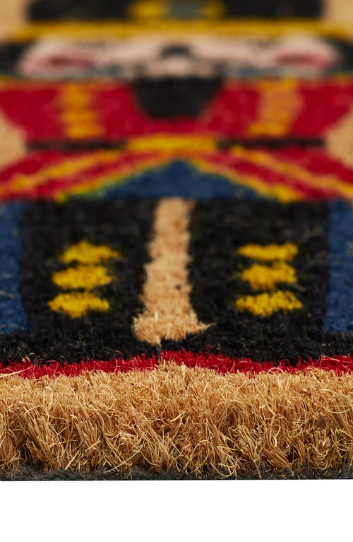 Vcny Home Nutcracker Holiday Coir Doormat In Transparent