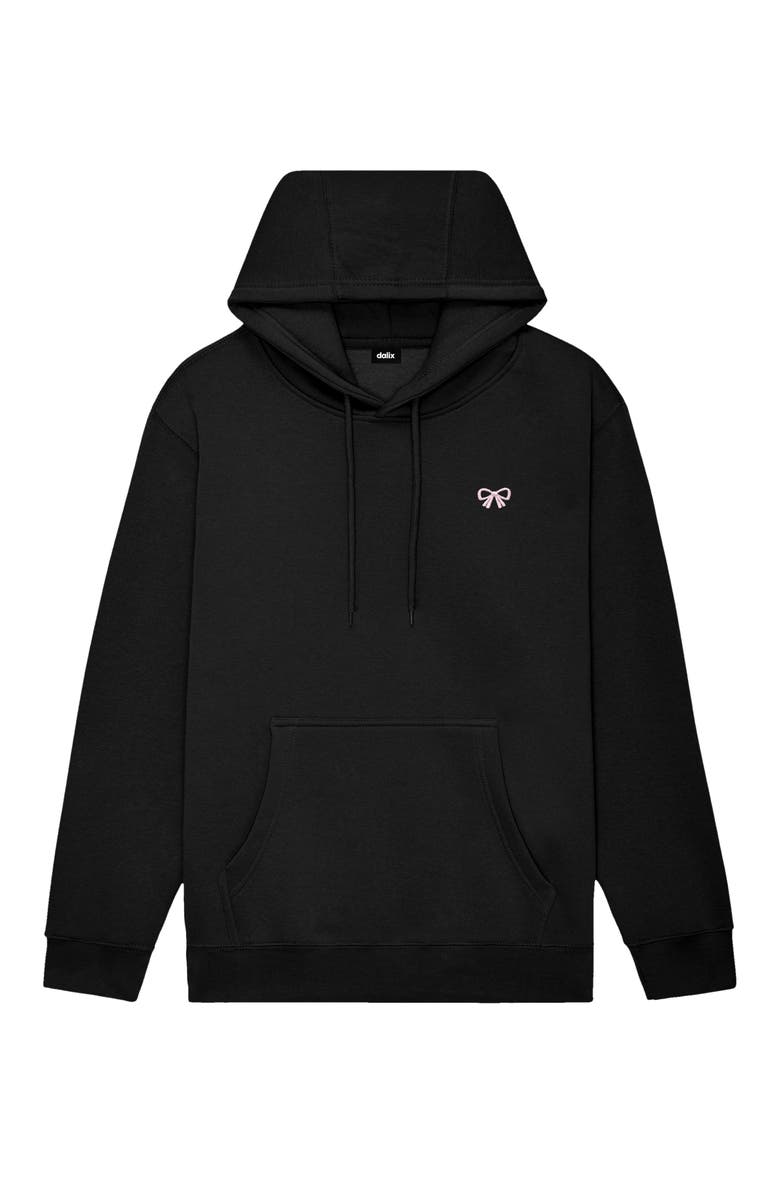 Dalix Bow Midweight All Day Hoodie, Main, color, Black