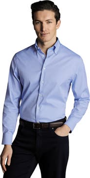 Charles Tyrwhitt Non-Iron Button-Down Oxford Slim Fit Shirt Single Cuff