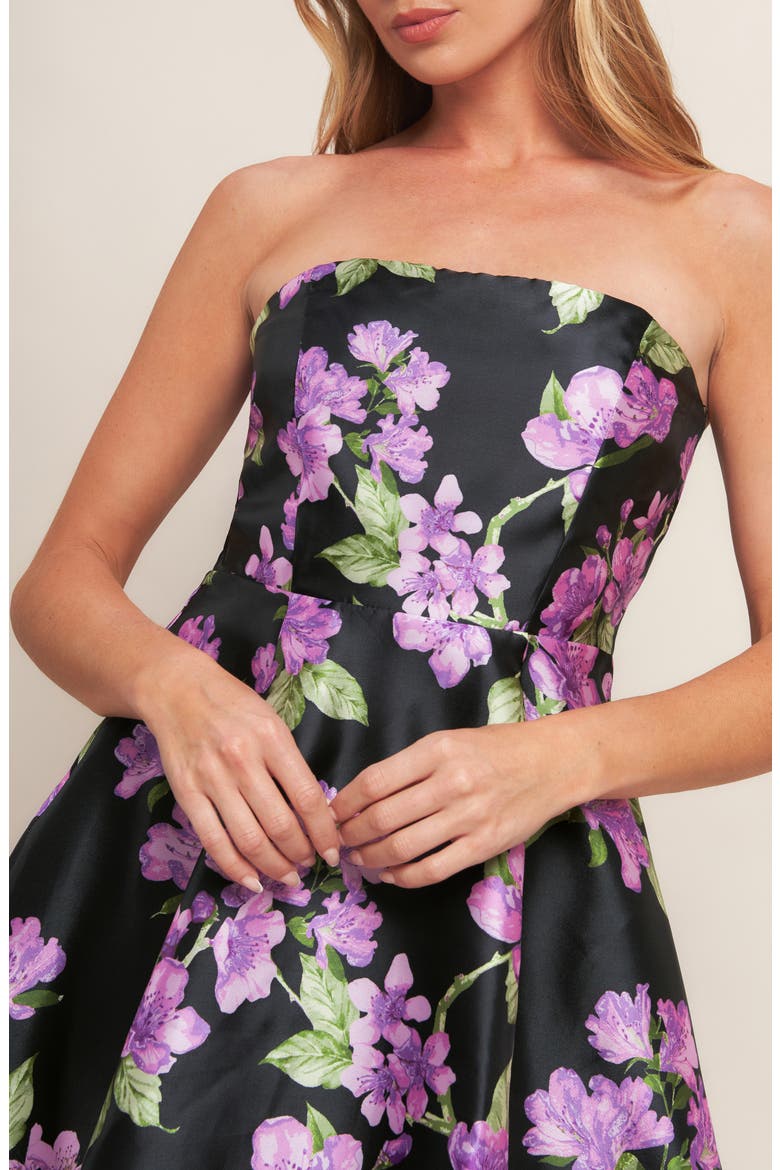Strapless Minidress, Alternate, color, BLACK