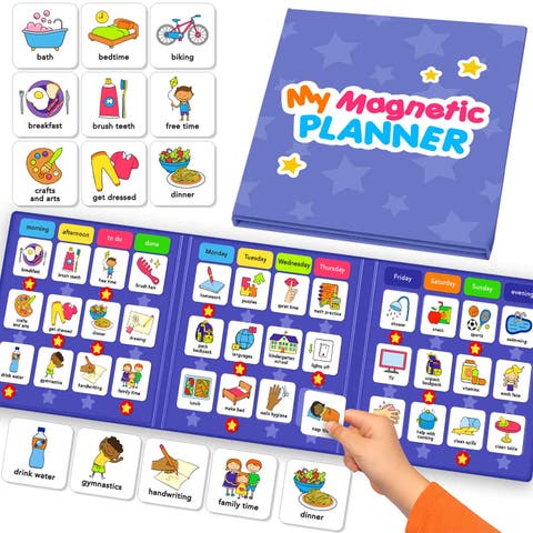 Magnetic Chore Chart for Kids - Visual Responsibility and Behavior Board for Children, Toddlers, and Teens