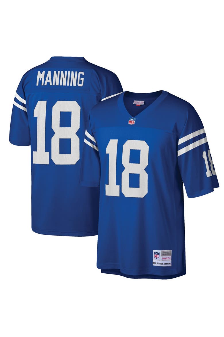 Men's Mitchell & Ness Peyton Manning Royal Indianapolis Colts Big & Tall 1998 Retired Player Replica Jersey, Main, color, Royal