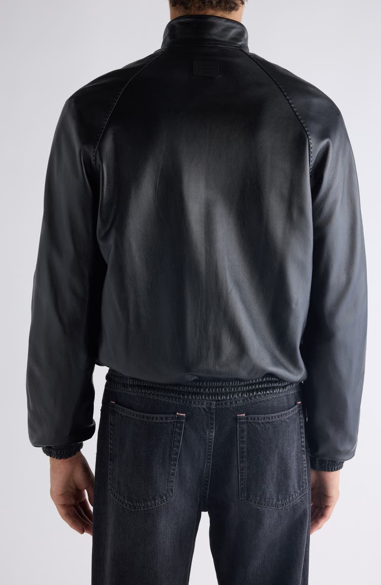 Acne Studios Lokot Leather Bomber Jacket, Alternate, color, Black