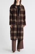 dRA Ginny Check Wool Blend Longline Coat