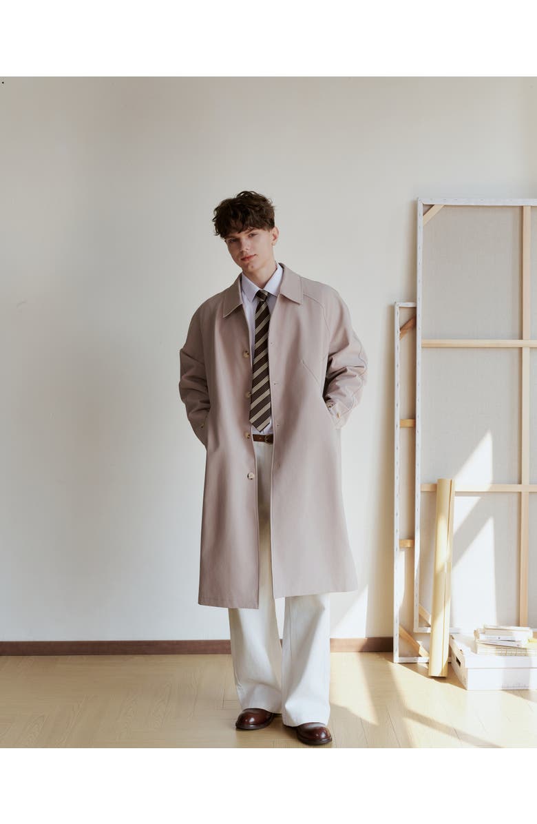 Knottery & Co Chalk Striped Silk Jacquard Tie, Alternate, color, Chestnut