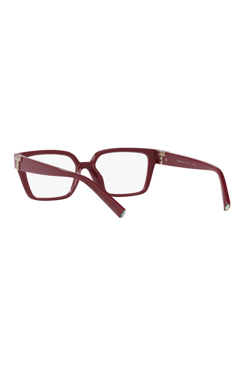 55mm Rectangular Optical Glasses, Alternate, color, DARK RED