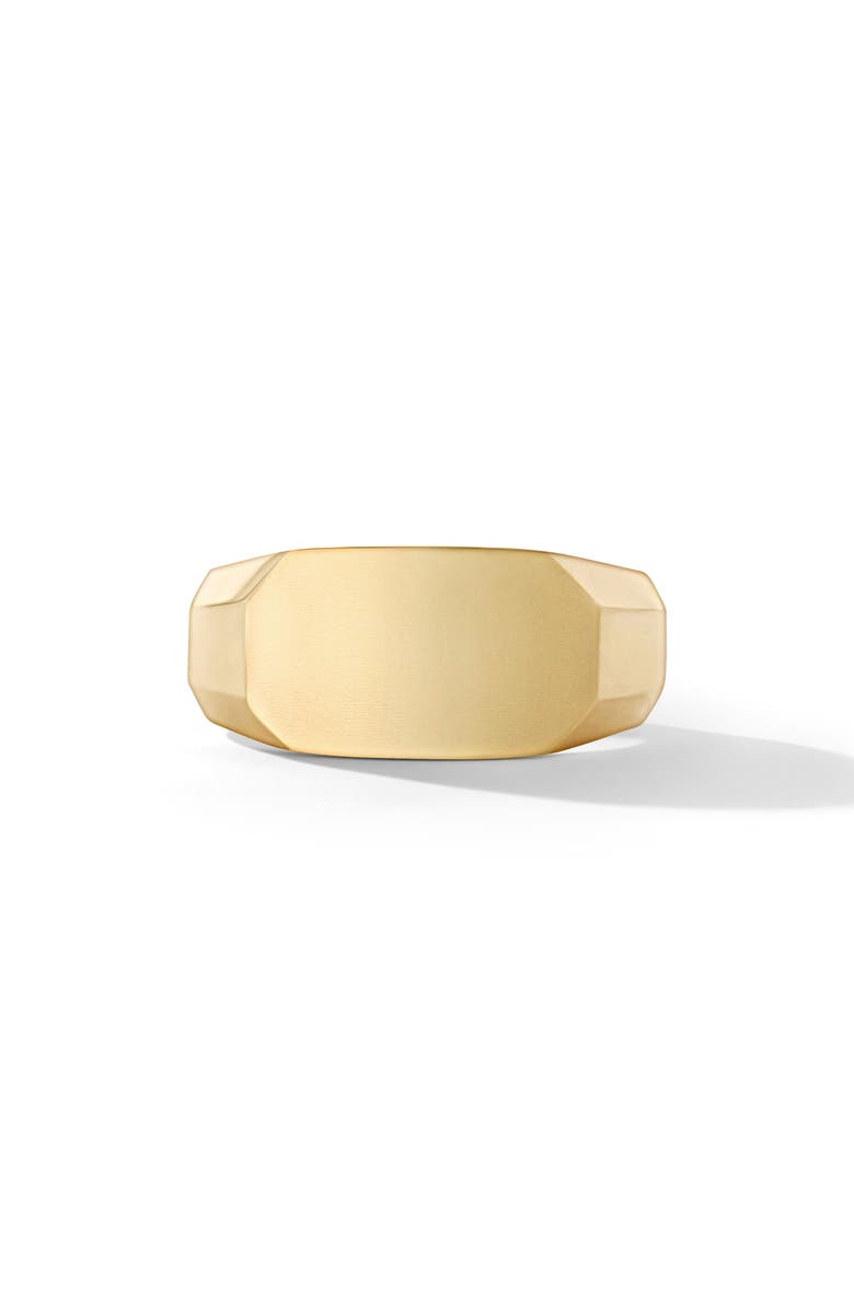 David Yurman Men's Streamline<sup>®</sup> Pavé Diamond Cigar Ring in 18K Gold, Main, color, 