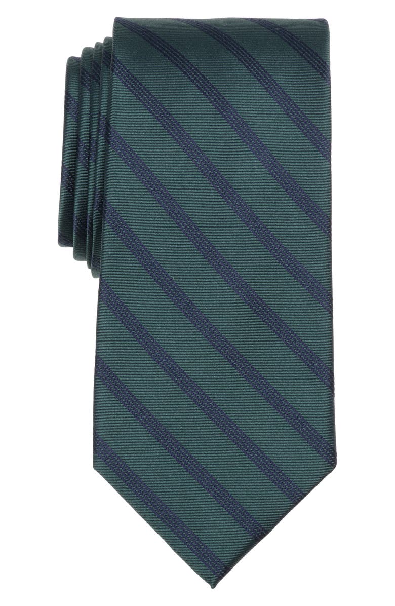 Brooks Brothers Mini Track Stripe Tie, Main, color, Green