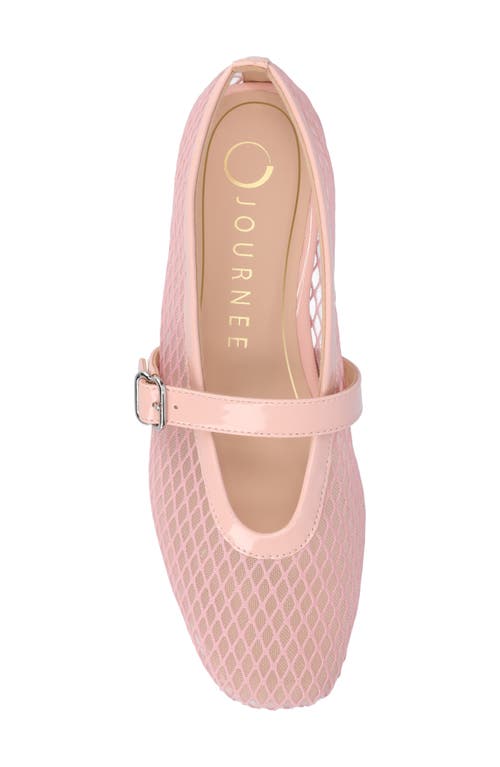 Journee Collection Casha Mesh Mary Jane Flat In Pink