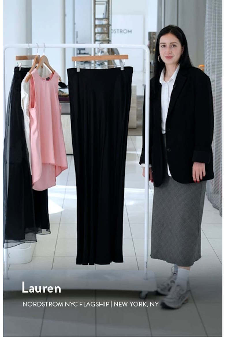 Zeta Satin Maxi Skirt video