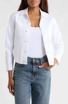 L'AGENCE Janelle Slim Fit Raw Hem Jacket